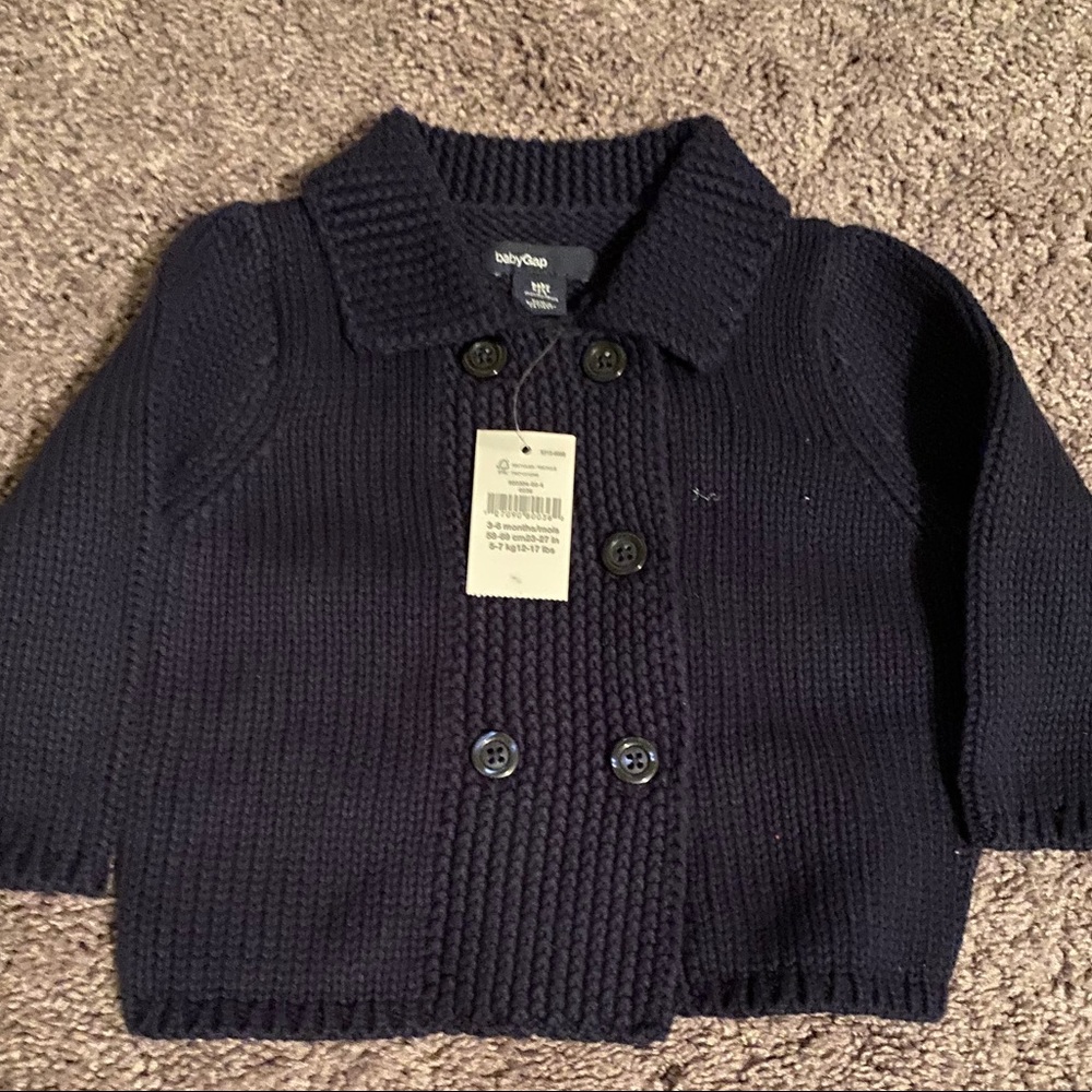 Gap Navy Buttoned Sweater